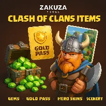 Золотой пропуск Clash of Clans|Драгоценные камни|Облики