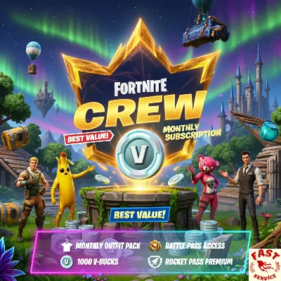 Fortnite Crew на 1 месяц + боевой пропуск + 1000 В-бакс - irongamers.ru