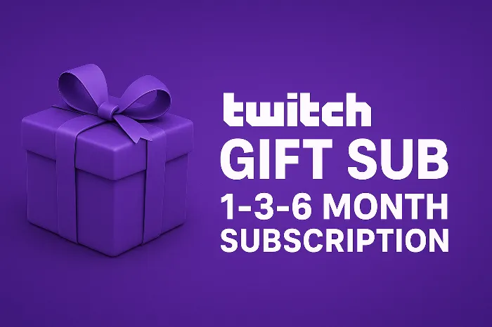 Подарочная подписка на Twitch · План на 1, 3 или 6 меся