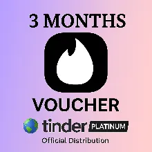 TINDER PLATINUM 3 MONTHS CODE 24/7 VOUCHER INSTANT
