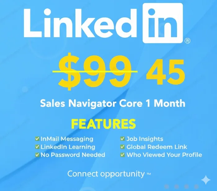 LinkedIn Sales Navigator Core – подписка на 1 -12 месяц