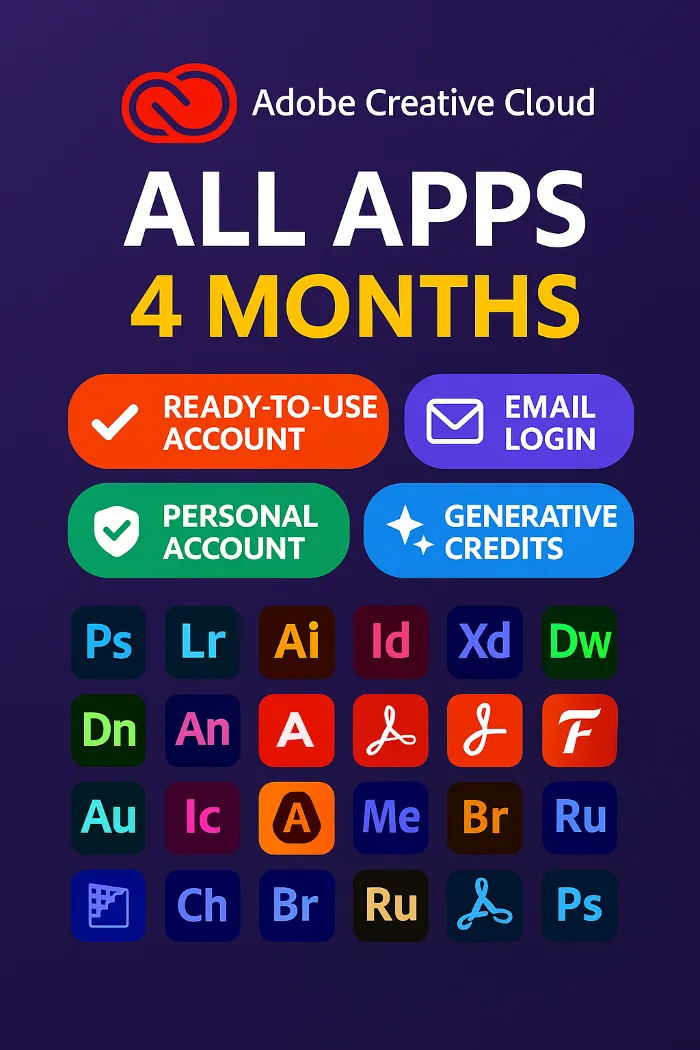 Adobe Creative Cloud ВСЕ Приложения НА 4 Месяца!