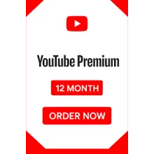 YouTube Premium: пополнение счета на 12 месяцев