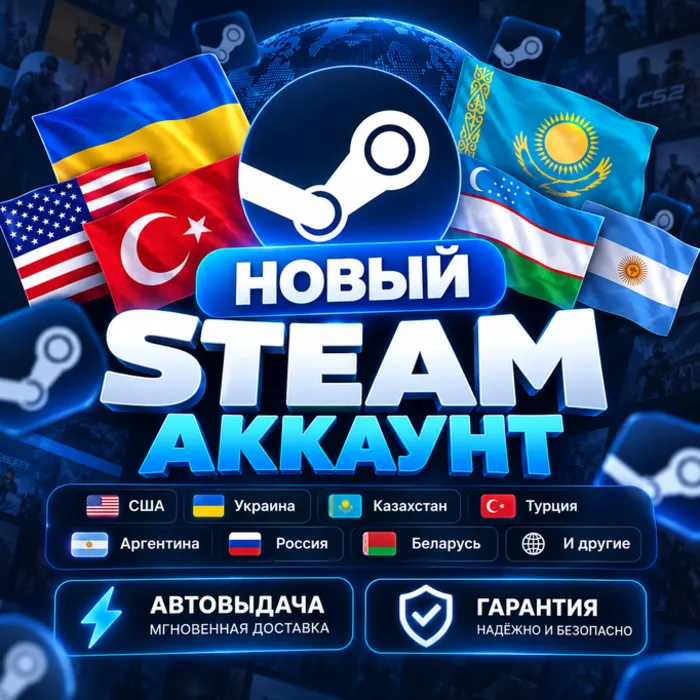 НОВЫЙ АККАУНТ STEAM Украина · Казахстан · США