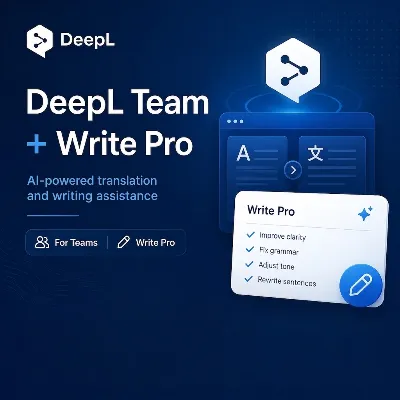 DeepL Team + Write Pro | 1 месяц | Подписка | Личный аккаунт - irongamers.ru