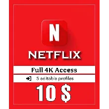 Полный доступ Netflix Premium 4K, 5 редактируемых профи