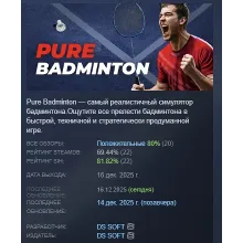 Pure Badminton АВТОДОСТАВКА STEAM РОССИЯ