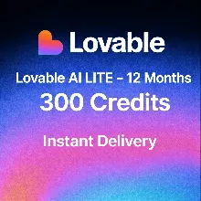 Lovable AI LITE — 12 Months | 300+ Credits | Private Account | Instant