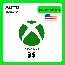 XBOX LIVE 3$ USD США КАРТА ПОПОЛНЕНИЯ АВТО 24/7
