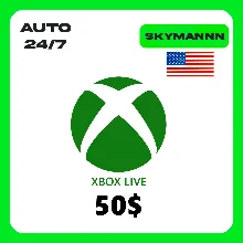 XBOX LIVE 50$ USD США КАРТА ПОПОЛНЕНИЯ АВТО 24/7