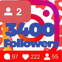 3400 followers on Instagram Guarantee