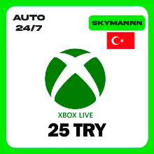 XBOX LIVE 25 TRY ТУРЦИЯ КАРТА ПОПОЛНЕНИЯ АВТО 24/7