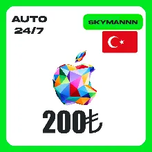 Apple iTunes 200 TL ТУРЦИЯ ПОДАРОЧНАЯ КАРТА AUTO 24/7