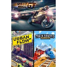 Moto Rush GT + Urban Flow + Train Traffic Manage Xbox