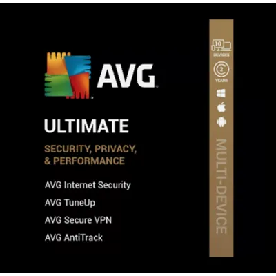 Ключ AVG Ultimate 2026 (1 год / 10 устройств) - Глобаль - irongamers.ru