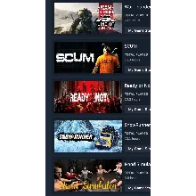 STEAM | SCUM и 33 GAMES — общая стоимость 300 $
