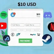 $10 ГЛОБАЛЬНАЯ КАРТА ДЛЯ ВСЕХ ОНЛАЙН-СЕРВИСОВ