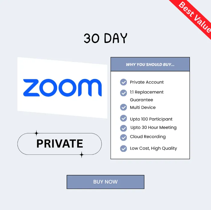 ZOOM ONE PRO PREMIUM PRIVATE 7 · 14 · 30 ДНЕЙ · МГНОВЕННАЯ ДОСТА