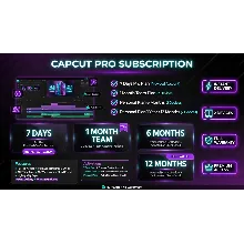 CapCut Pro: 7-дневный план • Командный план на 1 месяц • Годовой Pro-план