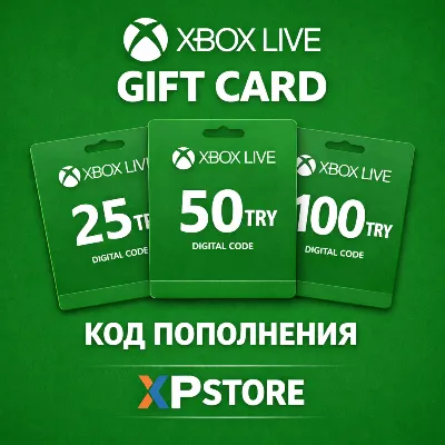 XBOX LIVE GIFT CARD 25/50/100/300 TRY (ТУРЦИЯ) КЛЮЧ - irongamers.ru