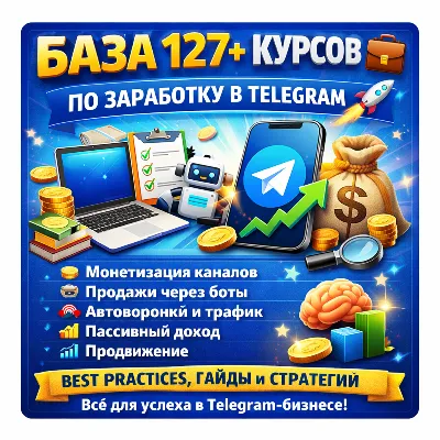 База 127+ актуальных курсов по заработку в Telegram 2026 — скачай всё сразу! - irongamers.ru