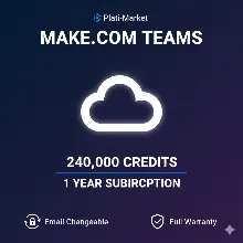 План Make.com Teams: 240 000 кредитов | 9 месяцев