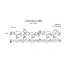 L'amour est bleu (Love is Blue) ноты для гитары