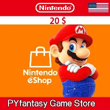 Nintendo eShop Gift Card 20 USD (USA)  Key