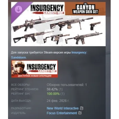 Insurgency: Sandstorm - Canyon Weapon Skin Set DLC АВТОДОСТАВКА STEAM РОССИЯ