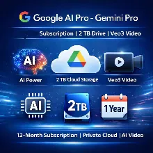 Gemini AI Pro — 6 месяцев, личный аккаунт , Gemini 3.1, Nano Banana Pro, Veo