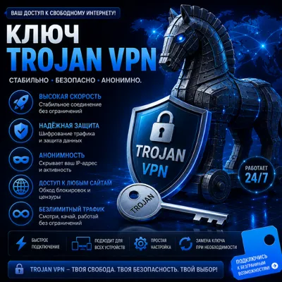 Ключ Trojan  от 1 месяца 6 локаций_безлимит - irongamers.ru
