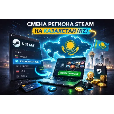 STEAM СМЕНА РЕГИОНА АККАУНТА НА КАЗАХСТАН ЛЮБЫЕ АККАУНТЫ - irongamers.ru