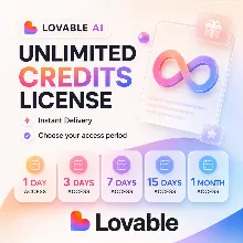 Lovable AI Unlimited Prompt/Credits License