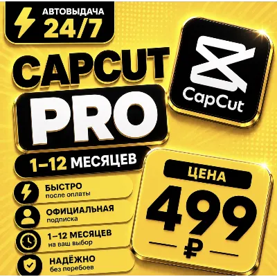 CapCut PRO | на 1-12 месяцев | Моментально | Аккаунт с подпиской - irongamers.ru