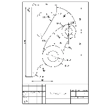 Drawing of a bracket part on the topic of mating in the AutoCAD program