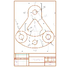 Drawing of the "Suspension" part on the topic of mating in AutoCAD