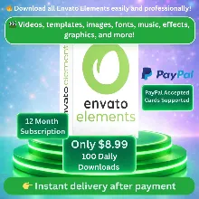 Envato Elements 12 месяцев - Панель загрузок - 100 загрузок в день АВТО