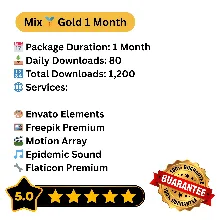 Панель загрузки ресурсов дизайна - Envato Elements Freepik Премиум Motion Array -АВТО