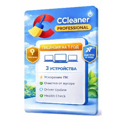 CCleaner Professional 3 устройства 1 год (Windows) - irongamers.ru
