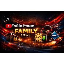 YouTube Premium Family – 1 месяц | Без рекламы, офлайн, HiFi