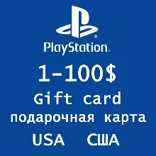 Карта PlayStation Store Network PSN USA USD 1-3-5-10-20-25-50-75-100$ США