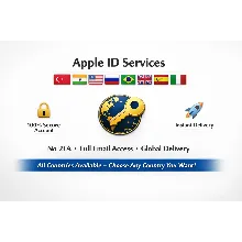 Apple ID 🌍 🇹🇷🇮🇳🇺🇸🇷🇺🇧🇷🇬🇧🇪🇸Global Delivery Приватный доступ • Без 2FA🚀