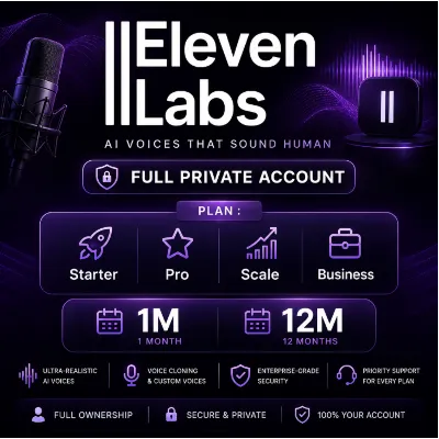 Личный аккаунт Eleven Labs на 1 месяц | Elevenlabs - irongamers.ru