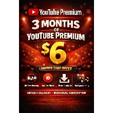 YouTube Premium 3 мес | Индивидуальный | Глобальный | Гарантия | Мгновенно