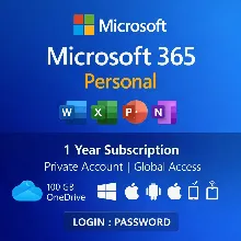 Подписка Microsoft 365 Personal на 1 год (частный аккаунт | глобальный доступ)
