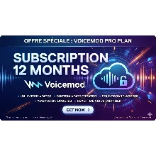 Voicemod Pro Plan Subscription 12 Months - Shared Account