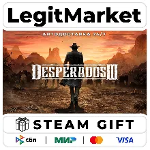 Desperados III / Steam АВТО / РУ + МИР