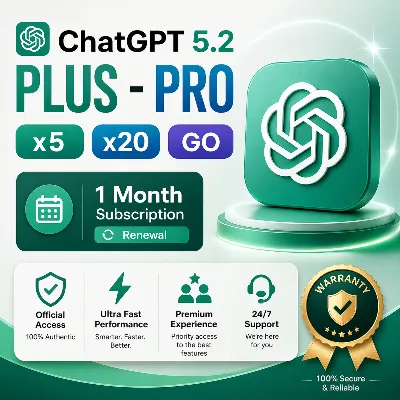 ChatGPT 5.2 Premium — Go, Plus и Pro (лимиты 5x/20x) | Продление на 1 месяц | Официал - irongamers.ru