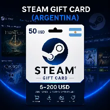 Steam Gift Card (Аргентина) 5–200 USD | Код пополнения Steam