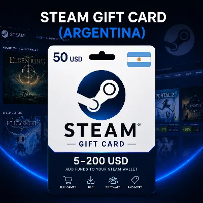 Steam Gift Card (Аргентина) 5–200 USD | Код пополнения Steam - irongamers.ru